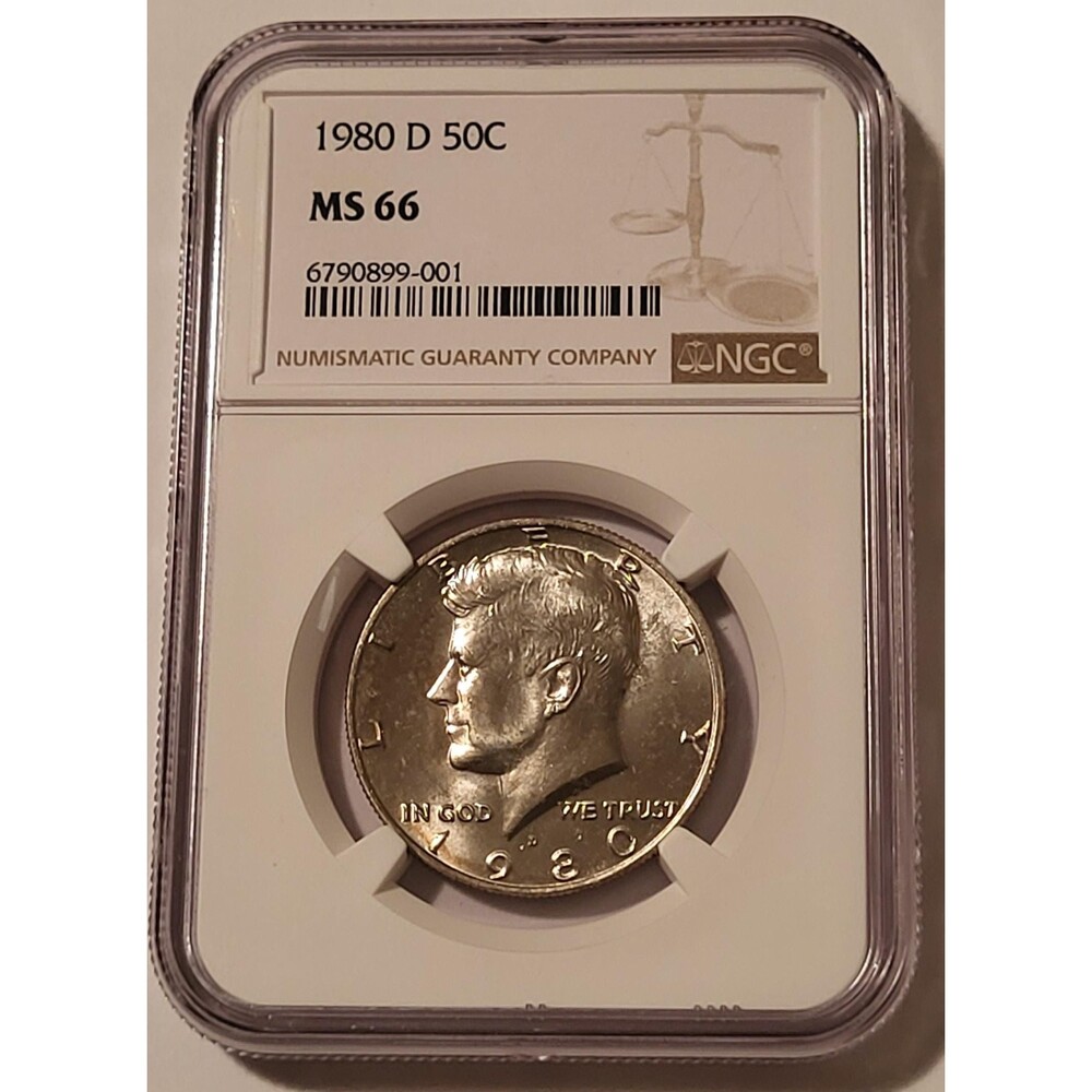 1980 D Kennedy Half Dollar MS66 NGC